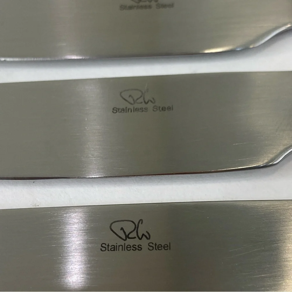 Lot Of 6 Robert Welch RW Meridian Satin Serrated Dinner Knives Replacement Lot B